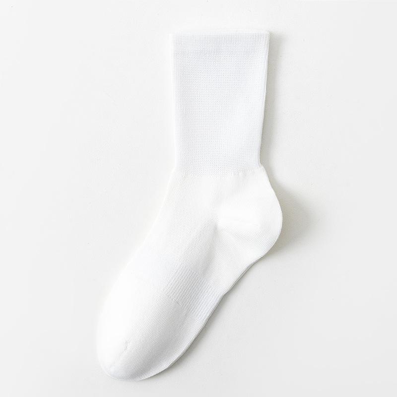 Pure Cotton Socks, Mid-calf Socks, Antibacterial, Deodorizing, Breathable and Sweat-absorbing, Autumn and Winter Socks, Men's Loose-fitting Socks