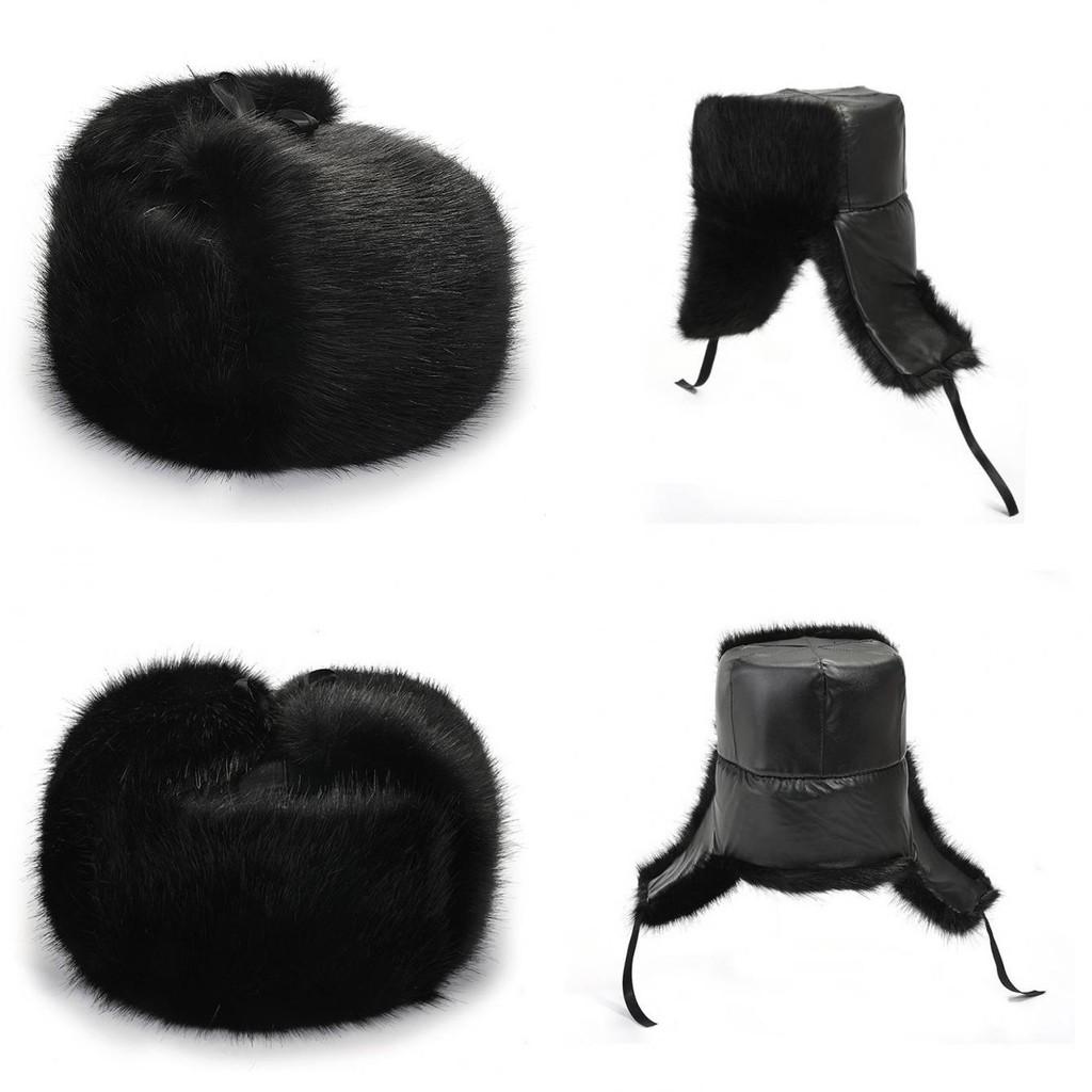 Hat Mink Winter Middle Aged Elderly Warm Thick Velvet Ear Protection