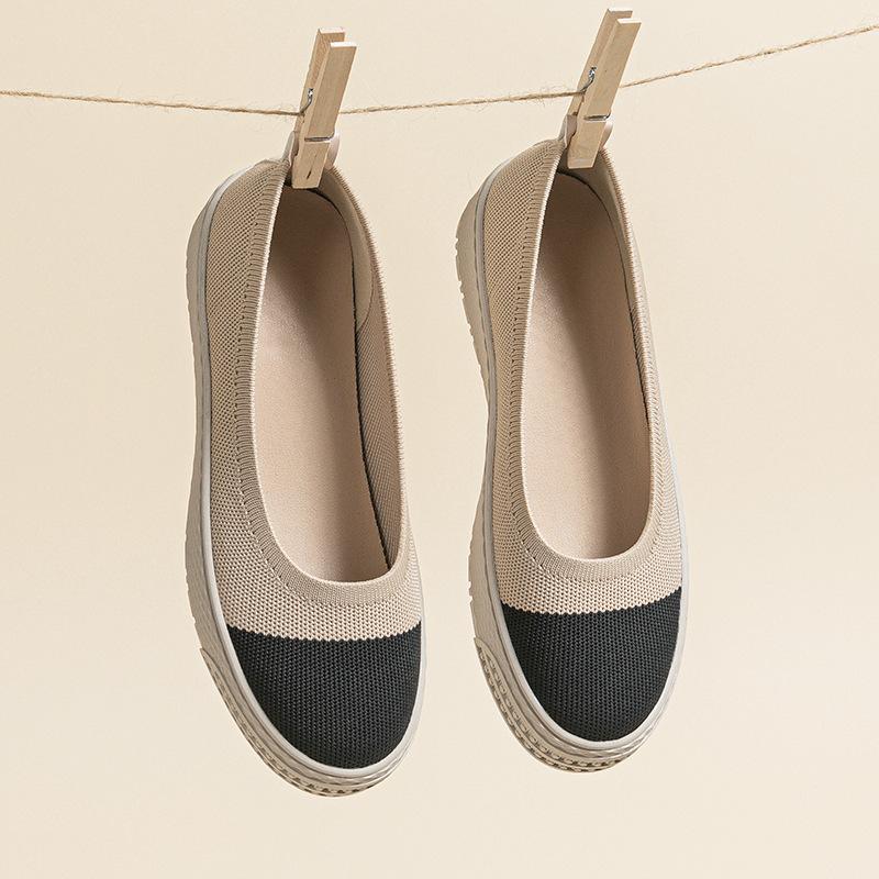 NYE Damesko Fritidssko Ensfarget Alle Aldre Slip On Fritidssko Komfortable Dame Mote Plattform Loafers Casual Sommersko