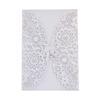 50pcs Flower 3D Invitation Card Hollow Out Butterfly Greeting Card  Festival Celebration
