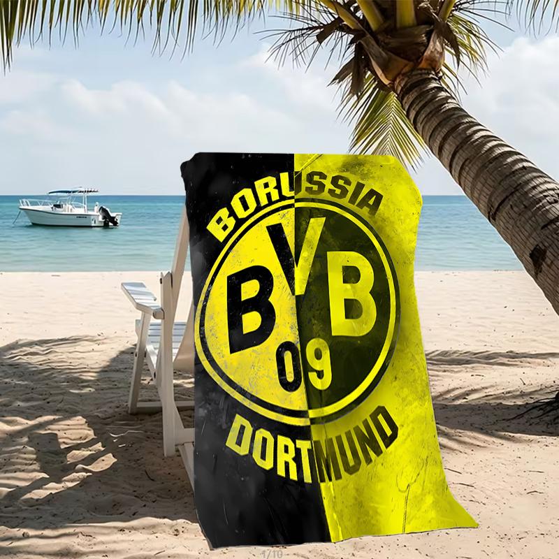 Beach Towel with Borussia Dortmund Pattern - Soft,absorbent,machine Washable Lightweight&Modern,swimming,Travel Essentials