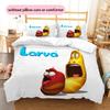 Larva Pattern Bedding Home Decoration Birthday Gift ( 1 Duvet Cover + 2 Pillowcase, Without Core),fan Merchandise.