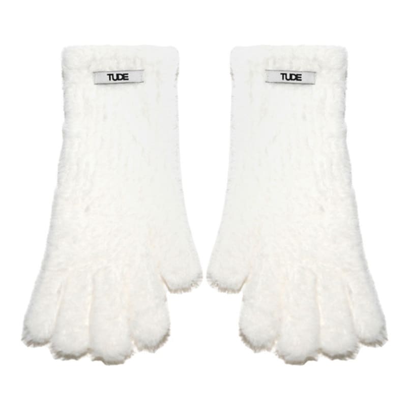 

TUDE ВОЛОСАТЫЕ ПЕРЧАТКИ С ОТВЕРСТИЯМИ ДЛЯ ПАЛЬЦЕВ БЕЛЫЕ ONE