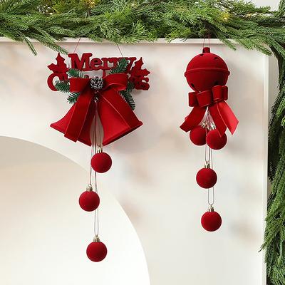 Christmas Nordic Flocking Bell Ornaments Christmas Decorations Window Pendants Ornaments Diy Christmas Scene Decorations