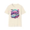 1990 Corvette C4 Retro Vaporwave Neon Grid Palm Tree Sunset Graphic T-Shirt