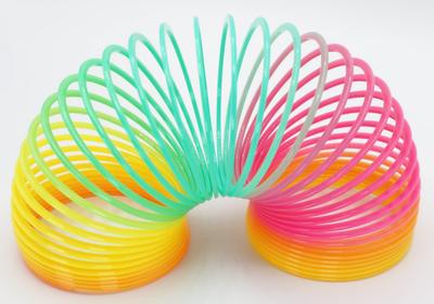 Unicorn and Tales Slinky zum Jonglieren Regenbogen mit Sicherheitsharz Regenbogen geeignete Größe zum Slinky-Jonglieren 87 mm x (Jumbo-Feder) Kappe, Farbe, Kinder