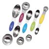 9-Piece Dual-End Stainless Steel Magnetic Measuring Spoons with Gram Scale