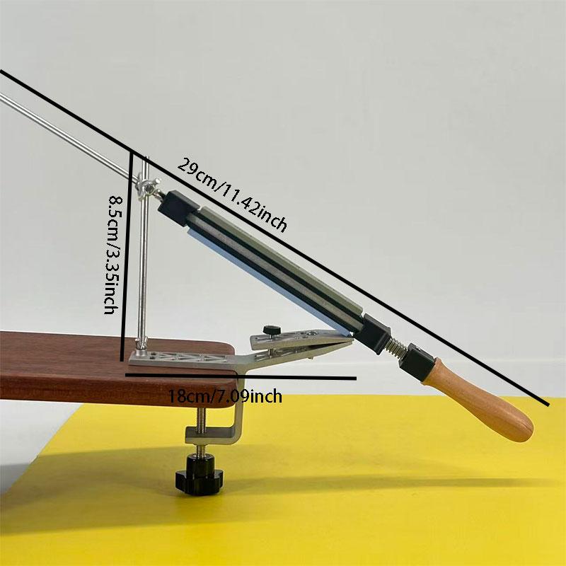 1pc Manual Fixed Angle Sharpener Rotatable Angle Adjustable For Sharpening Diamond Quick Cutting Edge Clamp Table Holder