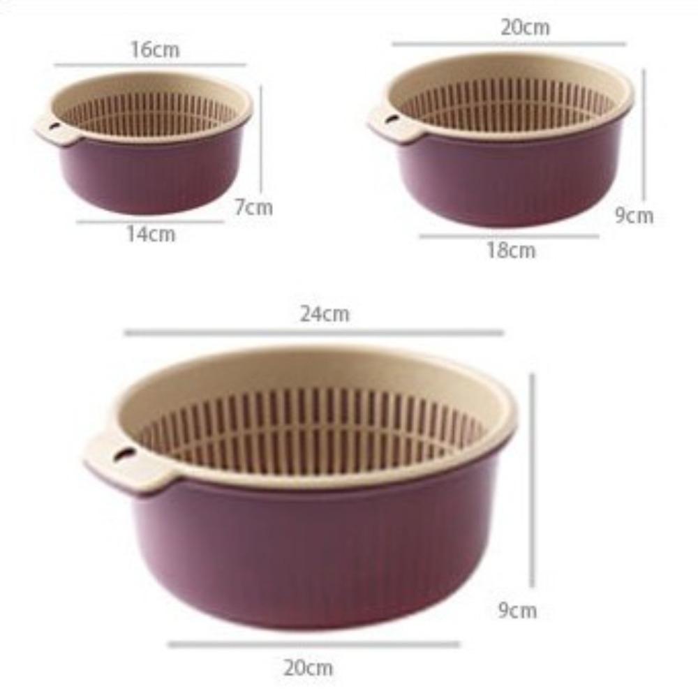 2in1 Kitchen Drain Basket Fresh Vegetable Double Layer Drain Basket  Kitchen Tools