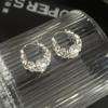 Diamond-studded Circular Ear Studs - Elegant Earrings with Diamonds, Trendy and Versatile Small Earrings for All Occasions.