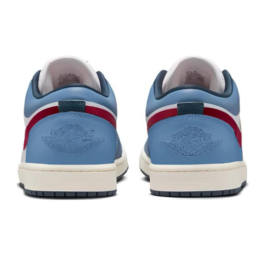 Jordan Air Jordan 1 Low top Basketball Shoes Men's White Blue Red HM3711-144(Team-)-Random packaging bags