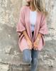 2026 Women's Sweater European and American Loose and Lazy Solid Color Cardigan Autumn and Winter New Bat Sweater Jacket Women