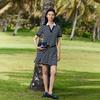 Tommy Hilfiger Rochie Polo Casual cu Gât în V și Dungi, Croială Slim Fit, Mânecă Scurtă, Femei XW0XW03965