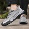 Oulylan Low Top Lace Up Work Shoes Anti Slip Wear Resistant Labor Footwear Casual Lightweight Thick Soled Sneakers for Men