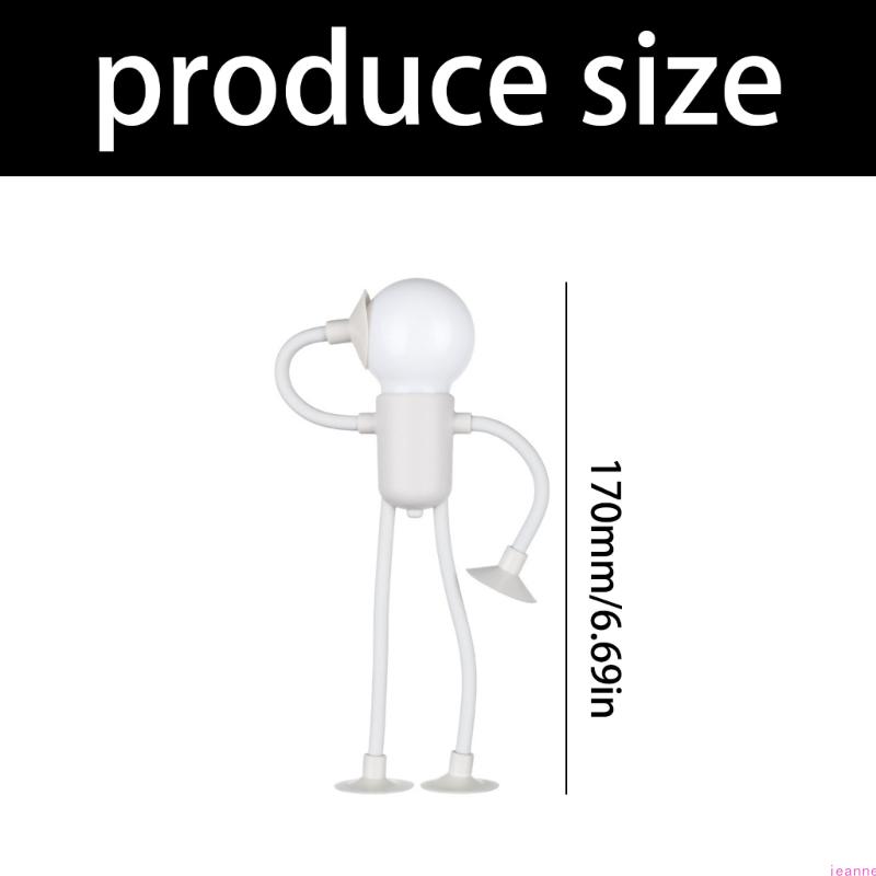 Lampe de nuit Homme Ampoule Créative Drôle Design Innovant à Ventouse Portable Alimentée par Piles Convient pour la Décoration Intérieure