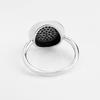 925 Sterling Silver Pan Ring Shiny Round With Crystal Ring For Women Wedding Party Gift Fashion Jewelry