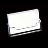 1PC Acrylic Material Transparent Desktop Storage Card Box Business Card Holder For School Office Supplies