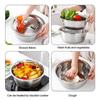 Quick Draining Stainless Steel Basin With Grater/Slicers Large Capacity Washing Strainer For Carrots Fruit