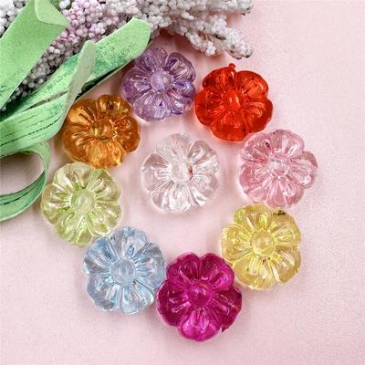 Hohe Qualität Mode Handgefertigt Material Armband Lose Perlen Schmuckherstellung Transparent Acryl Kristall 10 Stück Zubehör Pflaumenblüte 19,3 mm DIY