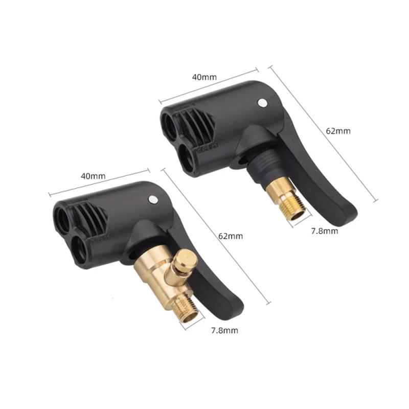 Brass Portable Inflatable Pump Bicycle Tire Air Chuck Inflator Pump Valve Connector Clip-on Adapter Car Tyre Wheel Valve Part