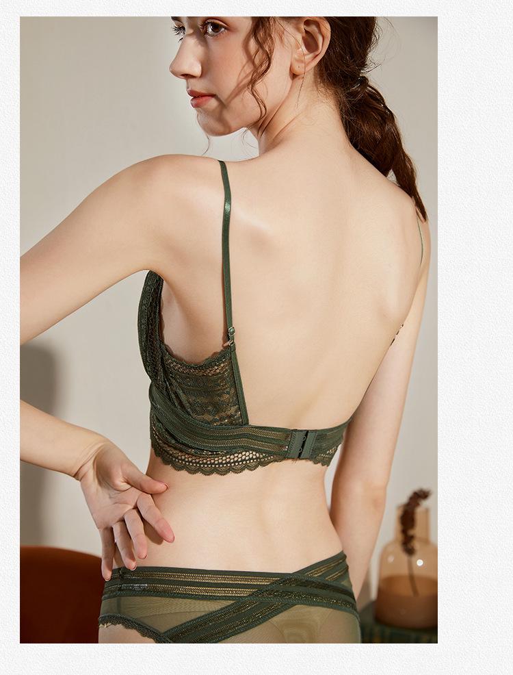 Summer Lace U-Back Triangle Cup Wire-Free Bra