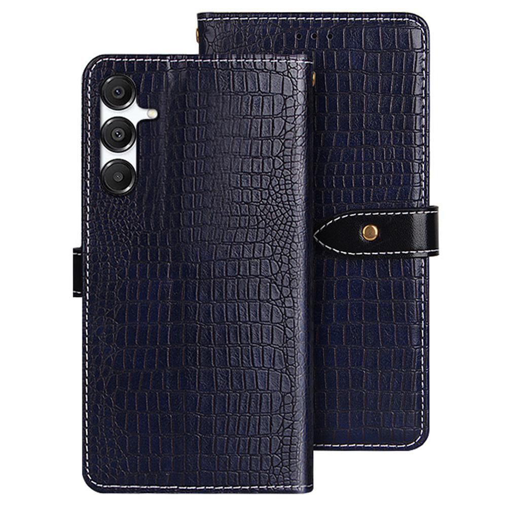 IDEWEI For Samsung Galaxy A16 5G/4G Case Crocodile Texture PU Leather Flip Phone Cover