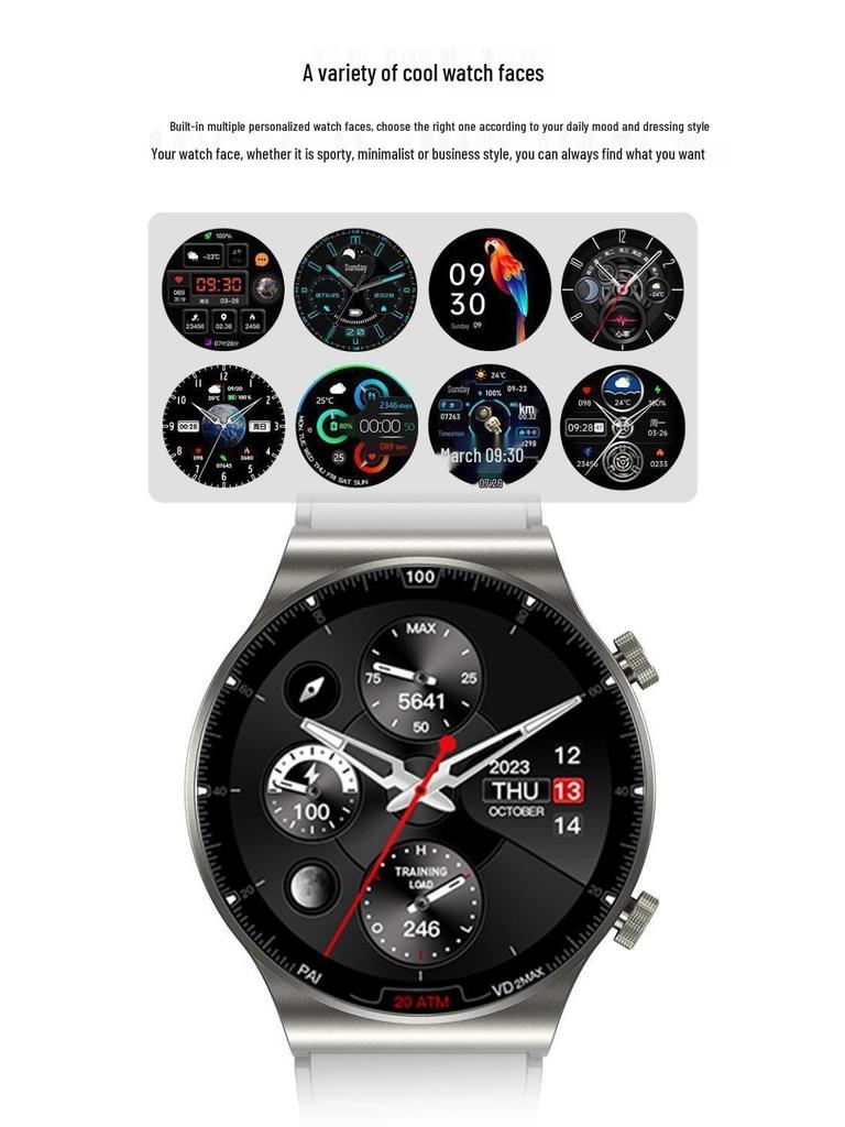 Huqiangbei GT4 Smartwatch 2025: Black Technology, Health & Sports, Bluetooth Call, Multifunctional