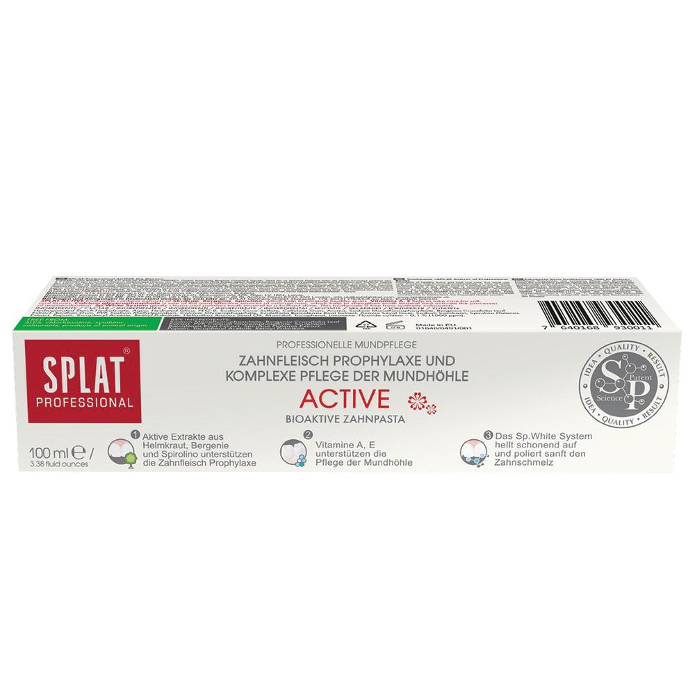 SPLAT Active Toothpaste Enamel Protection Remineralization Without SLES 100 Ml