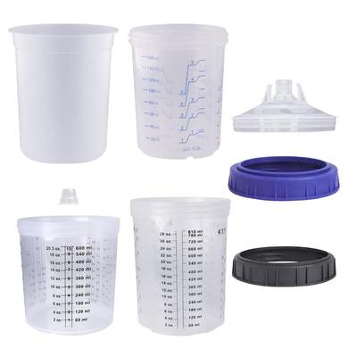 Paint Mixing Cups Automotive Spray Paint Set With Lids 10pcs Clear Scale Car Paint Sprayer Cup For Coating Spray Supplies