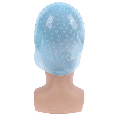 Silicone Hair Styling Coloring Cap + Hook Needle Color Dye Highlighting Dye Cap