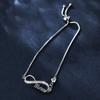 Infinity Mom Cubic Zirconia Link Chain Armbånd Geometrisk Design Justerbare luksussmykker for kvinner Gaver til mor