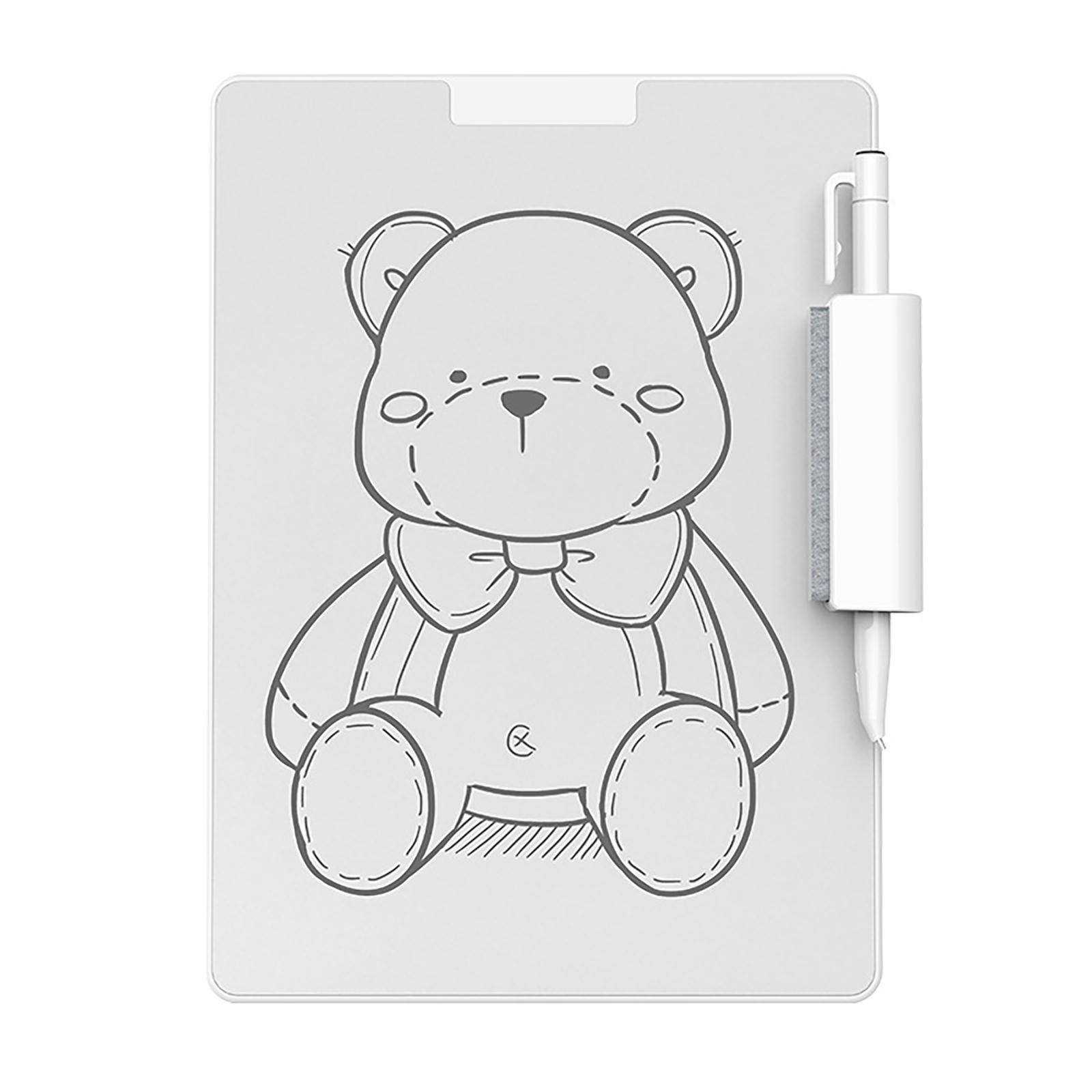 Magnetic Writing Board with 0.5 + 0.8 mm Pen 10-inch Local Erasable Whiteboard for Children Doodle Practice Drawing Note Taking белый