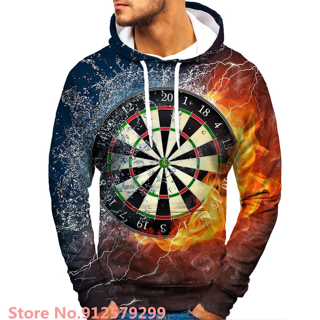 Dart Board Design Hoodies Fashion 3D Printed Sweatshirts Game Harajuku Hip Hop Hoodie Casual Pullover