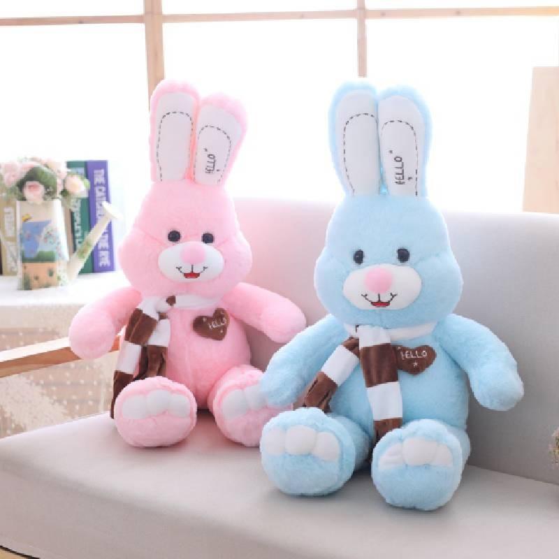 Rabbit Toys Plush Scarf Love Cartoon Animals Fill Doll Xmas Gift Stuffed Garnish