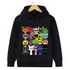 Nové dětské mikiny s kapucí Sprunki s kreslenou hrou Incredibox pro chlapce a dívky, jarní dětské tílko s dlouhým rukávem