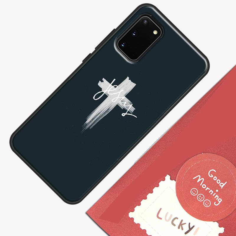 Christ Jesus Bible Verse Cross Phone Case For Samsung Galaxy S25 S24 S20 S21 S22 S23 Ultra S9 S10 Plus S23 FE Cover Shell