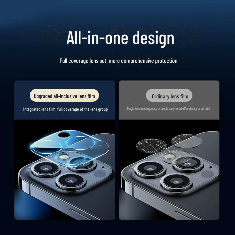 Compatible Protective Lens Film for iPhone 11/13/14 Pro Max - 15 Plus HD Explosion-Proof Rear Camera Cover
