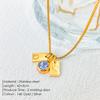 EManco DIY Personalized Initials Customized Name Necklace Glitter Birthstone Pendant Ladies Gifts Dropshipping