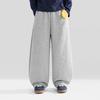 Pantaloni Zuoxi da Ragazzo con Tasca a Toppa con Borchie in Cotone Lattiero-Caseario Gamba Curva