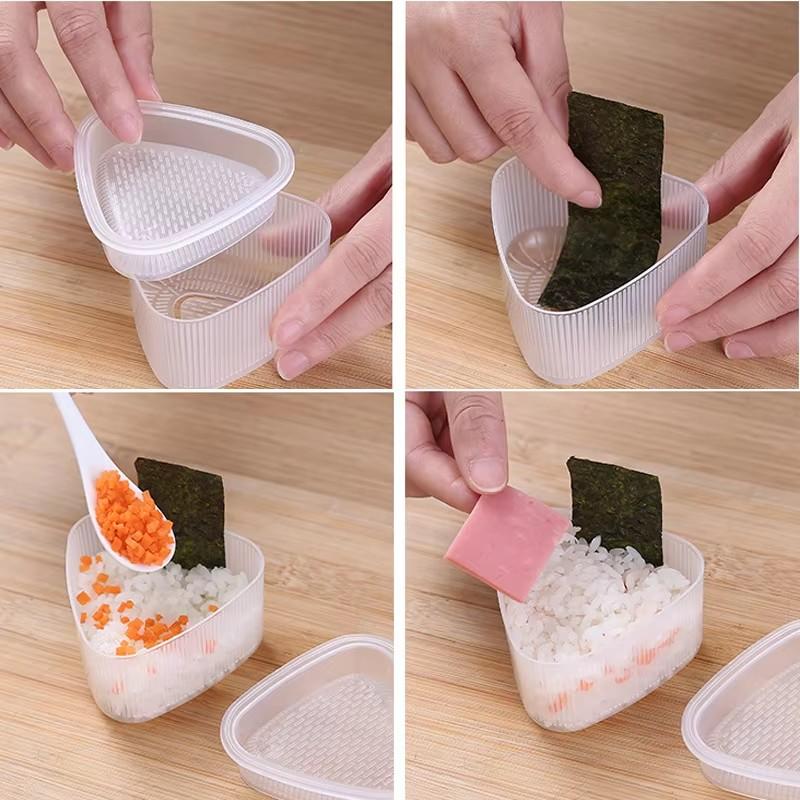 1/2Pcs  Triangle Sushi Mold Onigiri Rice Ball Bento Sushi Make Mold DIY Tools Utility Kitchen Accessories