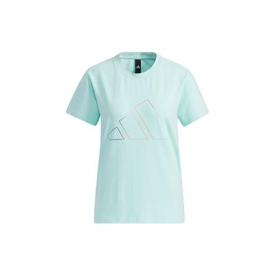 Gradient Print Logo Sports Round Neck Short Sleeve T-Shirt Women Tops Green GP0674