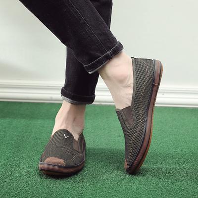 Zapatos casuales transpirables de suela blanda antideslizantes para hombres de mediana edad, nuevos para primavera y otoño, resistentes al desgaste y cómodos