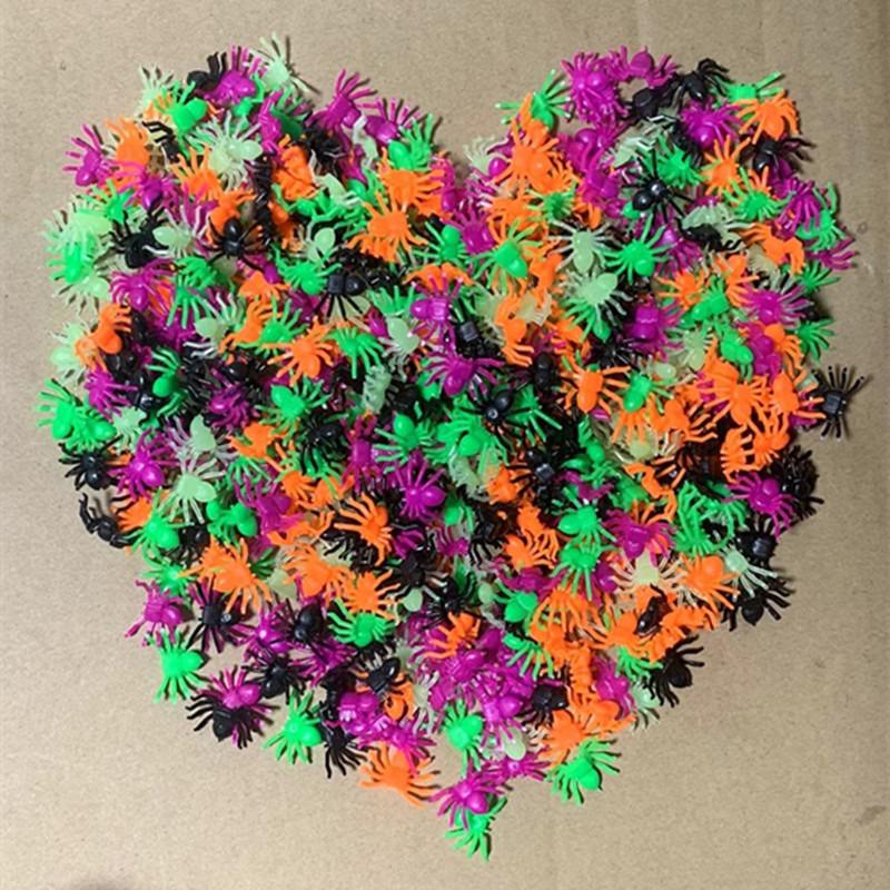 10/20Pcs Multicolor Mini Spiders For Halloween Party Spider Web Decoration Haunted House Home Table Horror Props Kid Tricky Toy