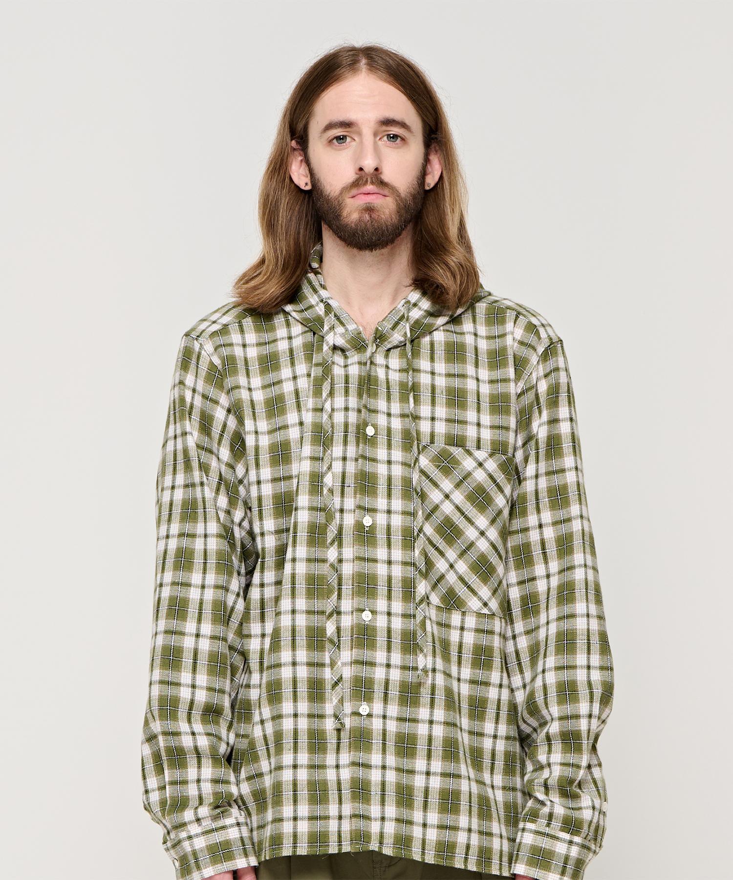 Cargo Bros Cb Comfy Flannel Hooded Check Shirt (Green) Free