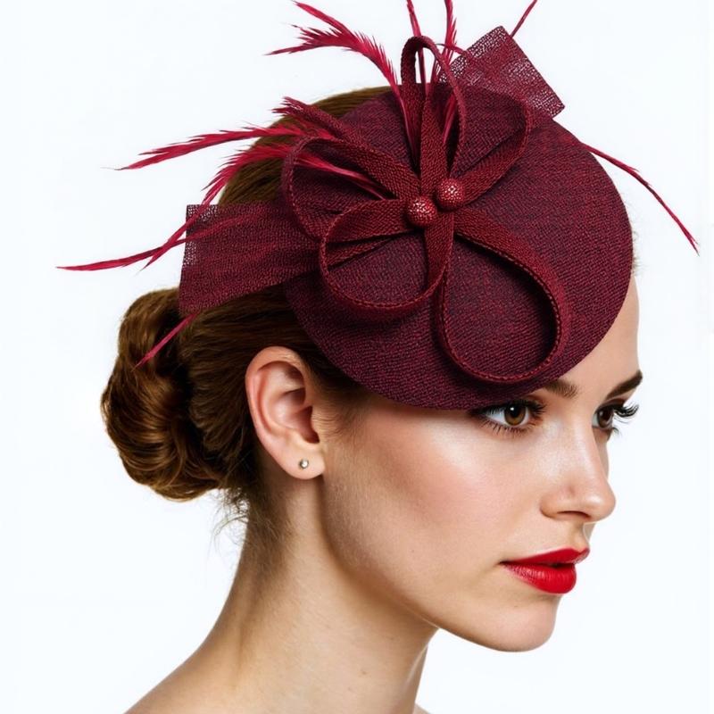 Elegant Hårband Dam Fascinator Huvudbonad Handgjort Håraccessoar För Bröllopsfester Och Temafester