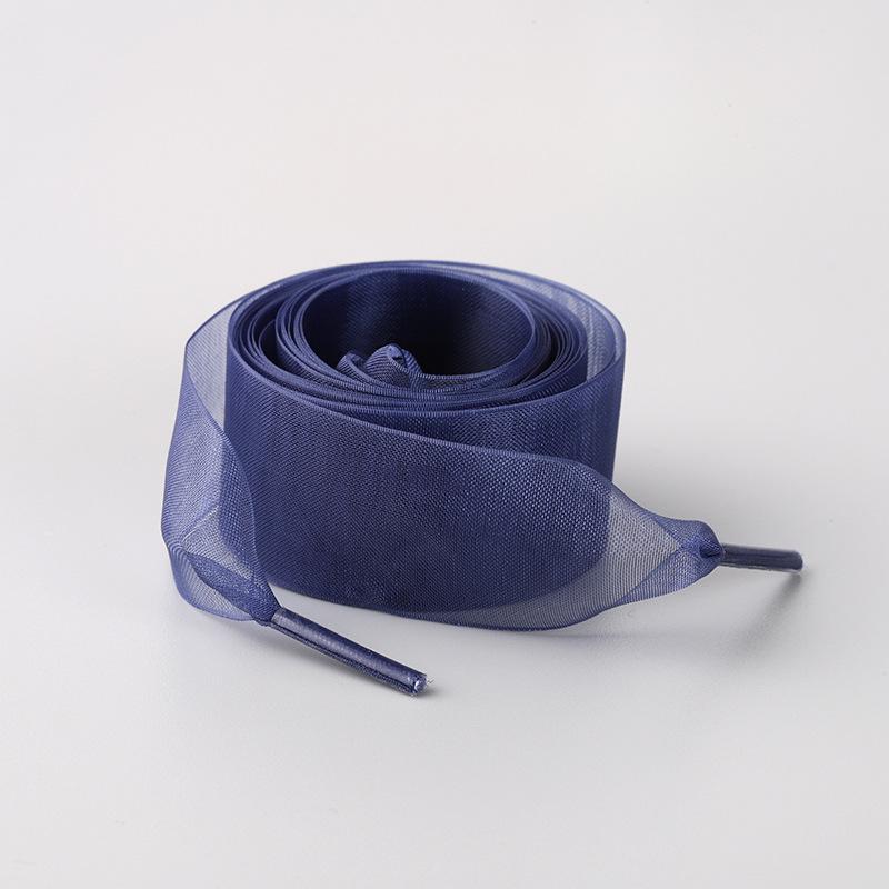1Pair Women's Soft Casual Flat Shoestrings for Sneaker 2.5CM Wide Shoe Accessories Shoe Laces Silk Satin Ribbon Shoelaces