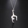 Artistic Gymnastics Necklace Women's Gymnastics Pendant Sports Team Jewelry Gift Adjustable Choker Accessory