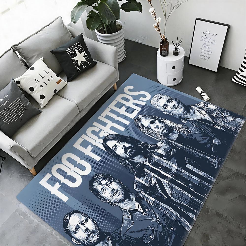 Rock Band F-Foo Fighterss Floor Mat Soft Thickened Flannel Door Mat Non-Slip Living Room Rug Home Decor