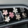 Car Air Outlet Decorative Clip Automatic Five Petal Imitation Diamond Flower Clip Car Interior Vent DIY Decoration Accessories