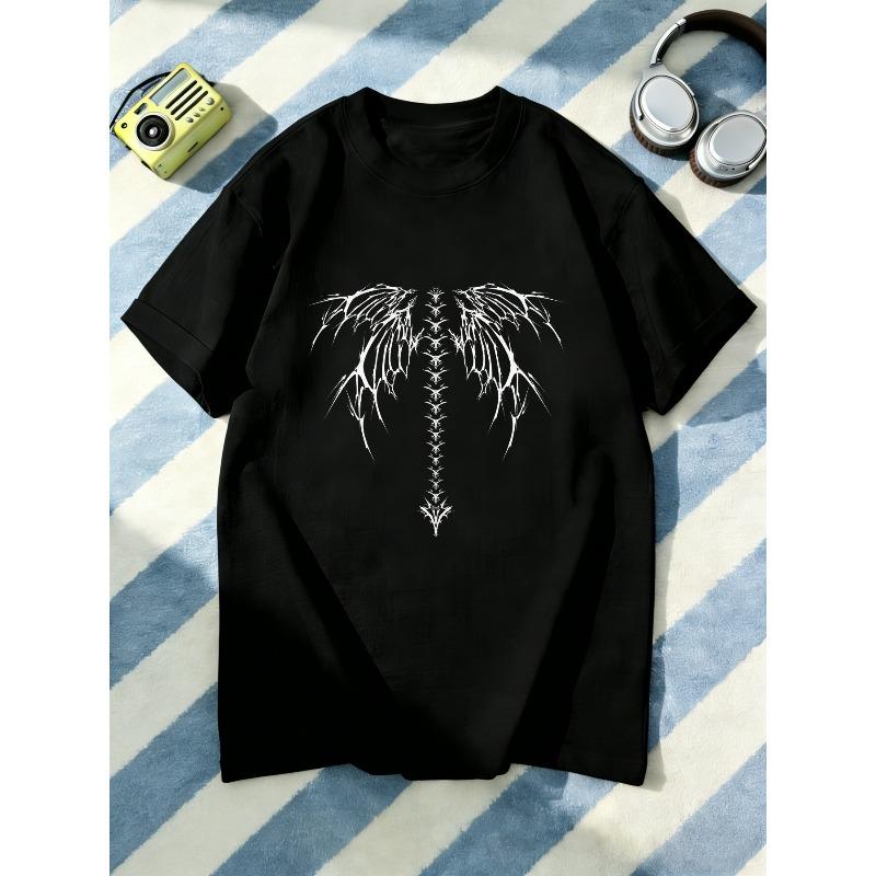 Black Unisex Tshirt with Dark Trend Summer New Style Casual and Fashionable Suitable for Both Unisex and Women